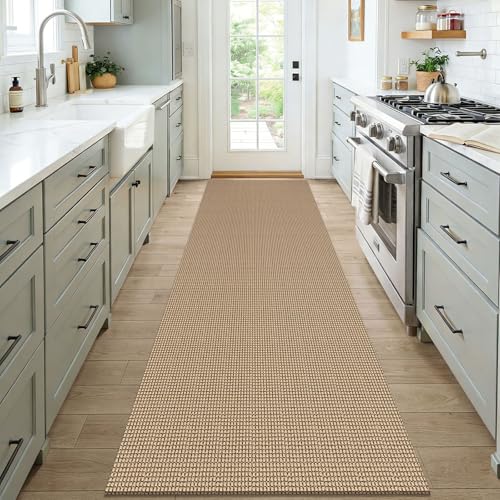 3x7 Washable Kitchen Runner Rug (Orange Beige/Tan/Brown / 3' x 7' (Runner))