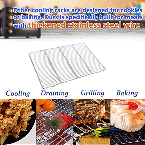 Wire Cooling Racks For Baking 9.3"X13.6" Oven Safe Small Grid Fits Air Fryer (9.3"*13.6")