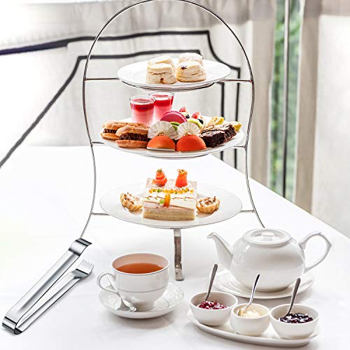 12 Pieces Sugar Ice Tongs Stainless Steel Mini Serving Appetizers Small Kitchen Tongs for Tea Party Coffee Bar Kitchen (Silver)