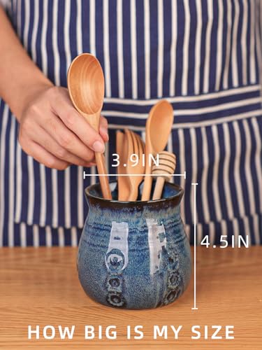 Ceramic Utensil Holder (Gradient Blue)