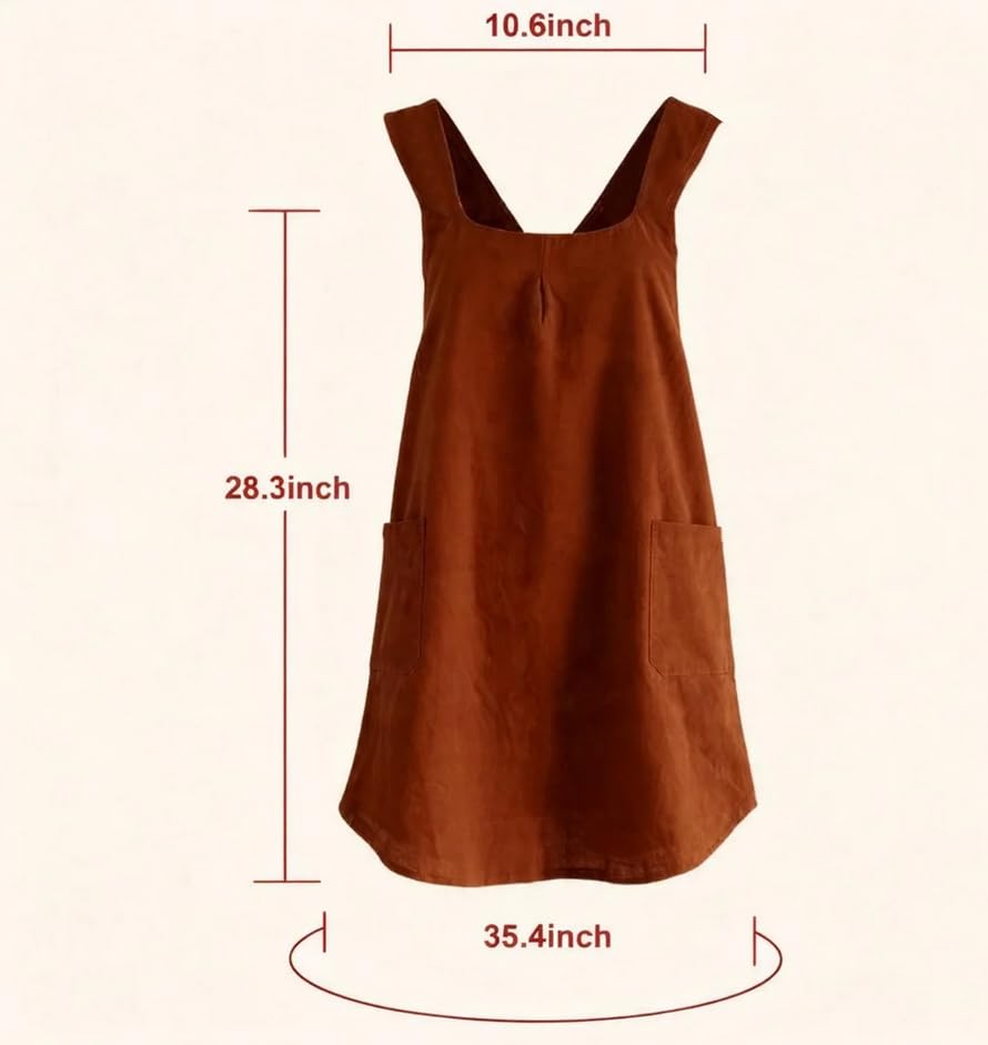Soft Cotton Linen Cross Back Pull (Brown)