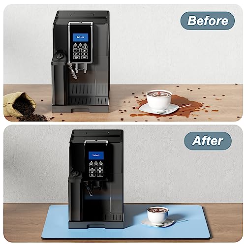 Coffee Mat 16" x 24" Coffee Bar Mats for Espresso Machine Station Accessories and Organizer (A-Sky Blue / 16" x 24")