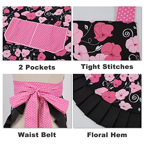 Kids Aprons for Girls with Pockets (Pink-child)