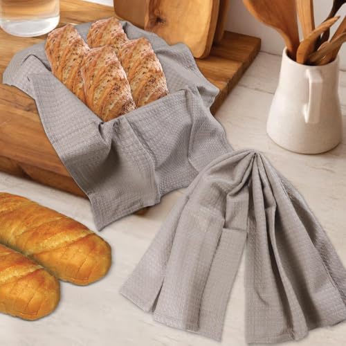 Kitchen Towels Cotton Dish Towels 20”x30” (18" x 28" (Set of 6) / 059 Tan)