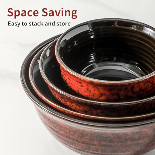 Mixing Bowls 2.1 (Red / 20+40+65+84 Ounce)