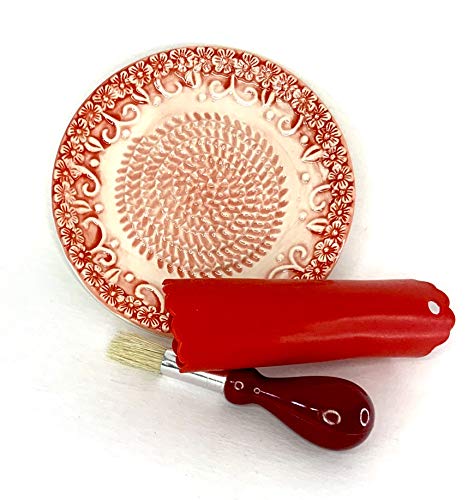 Premium Ceramic Garlic Grater Plate Set