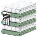 Large Premium Cotton Kitchen Towels 16"x 28" (Grass Green / 16" X 28" - 6 Pack)
