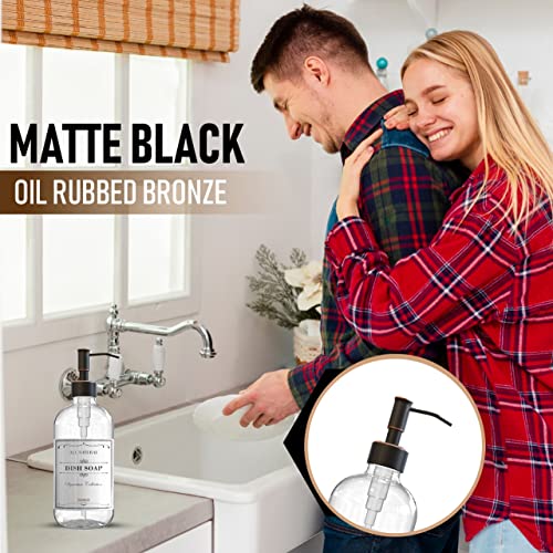 Clear Glass Soap Dispenser (Oil Rubbed Bronze Ss Pump - Clear Glass)