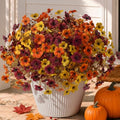 Artificial Fall Flowers Faux Mums (3 Fall Colors)