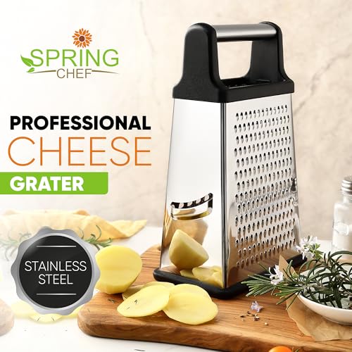 Stainless Steel XL Cheese Grater for Kitchen (Black / XL)