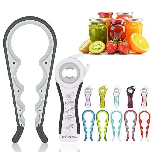 Jar Opener Bottle Opener for Weak Hands (White)