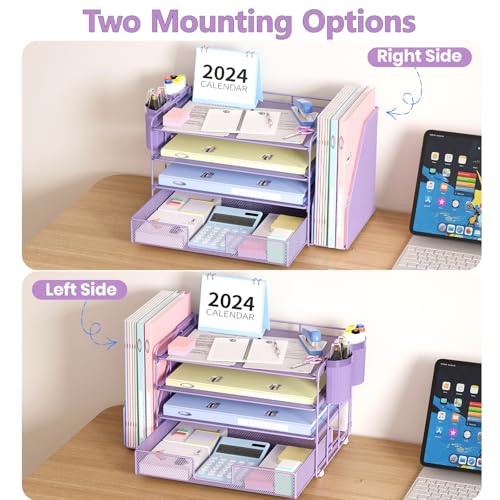 Desk Organizer (Purple / 4T)