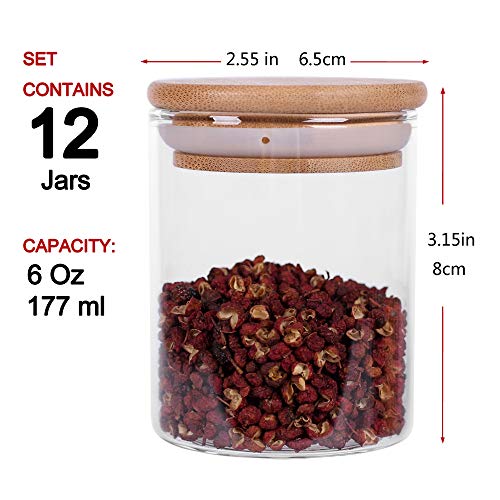Glass Jars Set (6oz/12pcs)