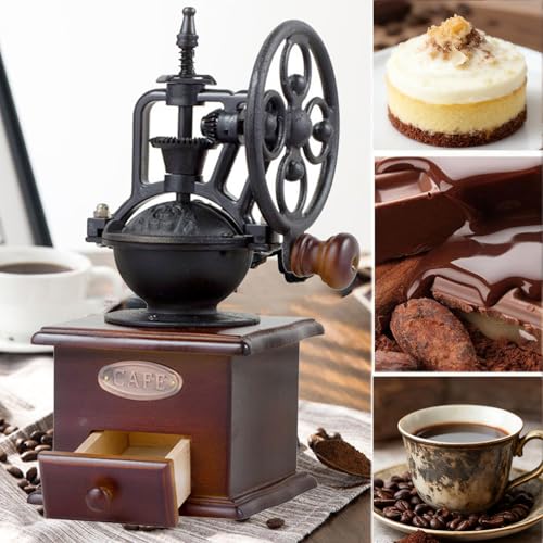 Vintage Manual Coffee Grinder Maker (Dark Brown)