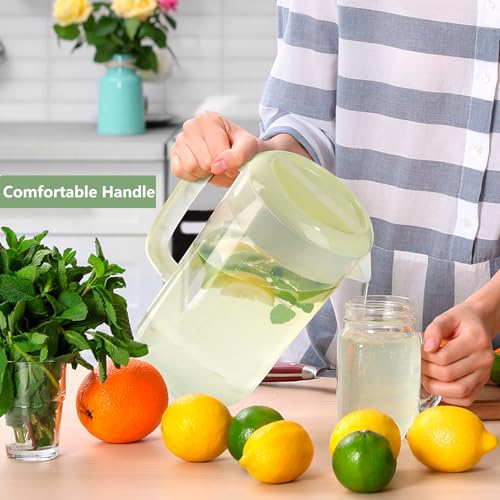 0.6 Gallon 2.5 Litre Clear Plastic Pitcher with Lid (76.8 oz)