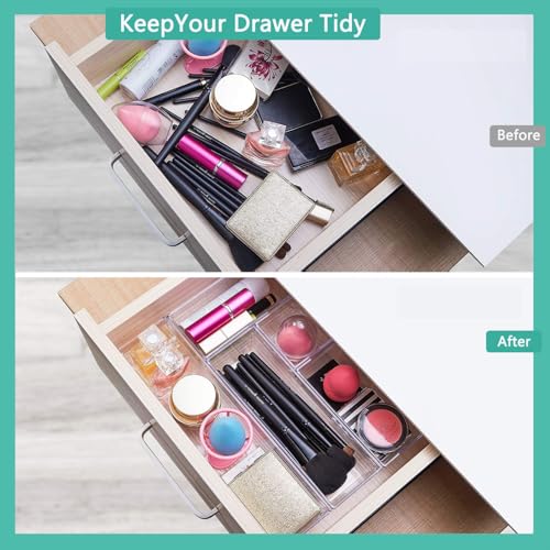 6 Pack Clear Drawer Organizer (6 PACK)