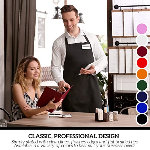 2 Pack Chef Apron with Pockets (Pink)