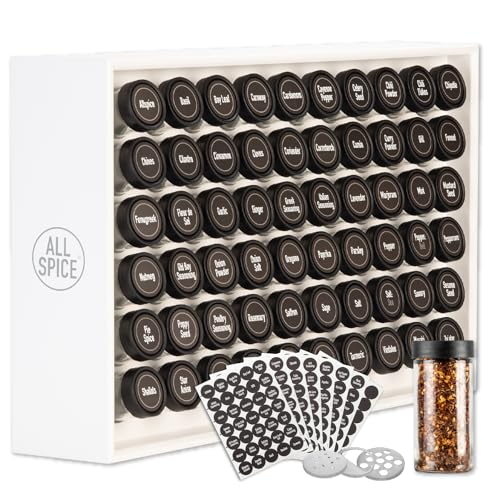 Spice Rack Organizer (60 Jar / Matte White)