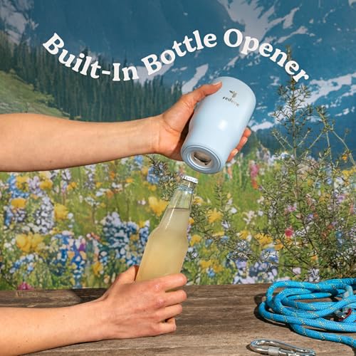 4-in-1 Drink Cooler - Versatile Can & Bottle Holder with Vacuum Insulation - Keeps Drinks Cold Up to 4 Hours - Includes Bottle Opener - Fits Cupholders & Dishwasher Safe - 14oz - Lemon Luau (Lemon Luau / Single)