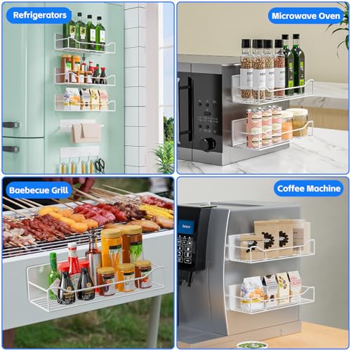 Magnetic Spice Rack for Refrigerator (White)