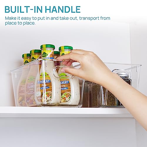 2 Pack Clear Storage Bins (M(10"×6"×5"))