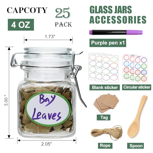 4 oz Spice Jars with Labels (25 pack)