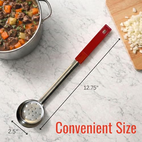 2 oz Slotted Stainless Steel Portion Control Ladle Spoodle (2 Ounce Slotted)