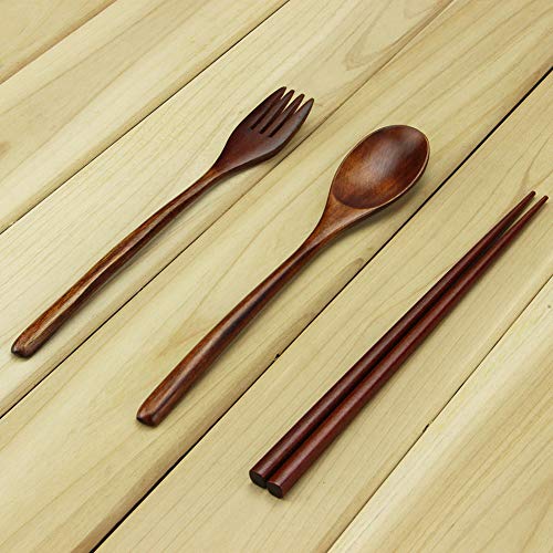 9 In Wooden Spoons for Eating (6 Pieces Brown Wooden Spoons for Eating)