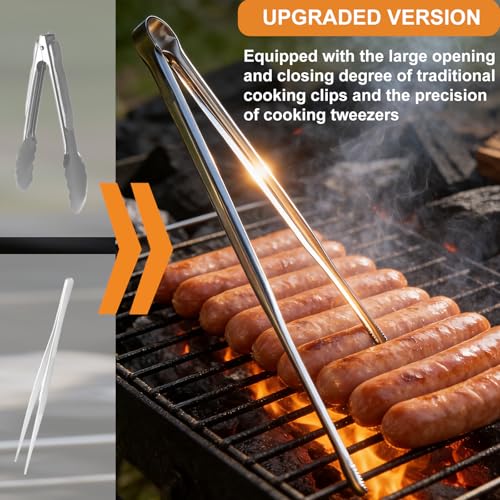 Stainless Steel Kitchen Tongs 2 Set
