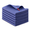 6 Pack Kitchen Dishcloths 100% Cotton (Dark Blue / 12"x12" - 6 pcs)