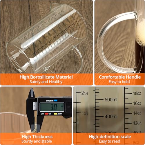 34OZ 1000ML Glass Measuring Cup