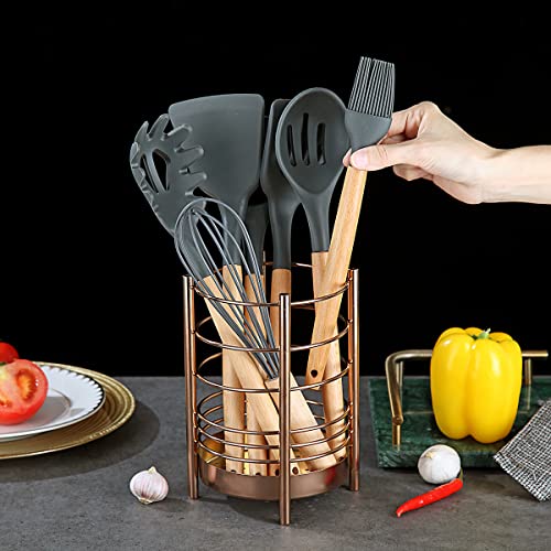Copper Kitchen Utensil Holder for Kitchen Counter (5. Copper)