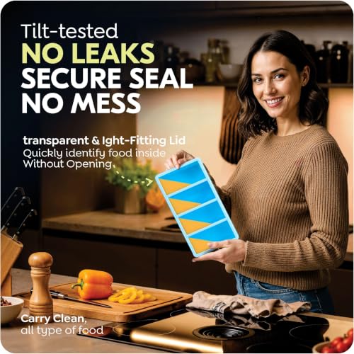 1 cup Silicone Freezer Trays with Lids (Blue)