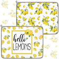 Dish Drying Mat for Kitchen Counter 16 x 24 Microfiber Absorbent Dish Drainer Rack Pads Fast Dry Mat Vintage Kitchen Decorations (16" x 24" / Lemon / Yellow)