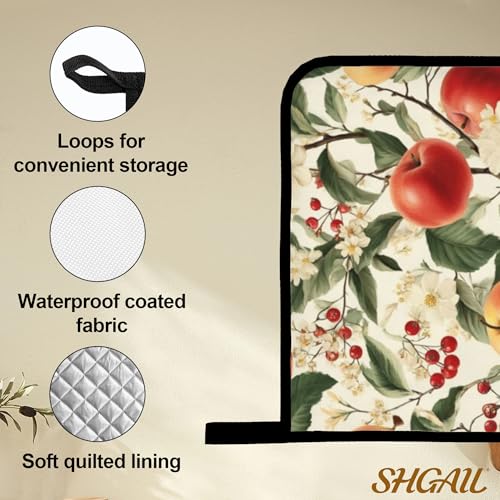 Apple Flower Oven Mitts & Potholder Set of 4 (Apple Flower)