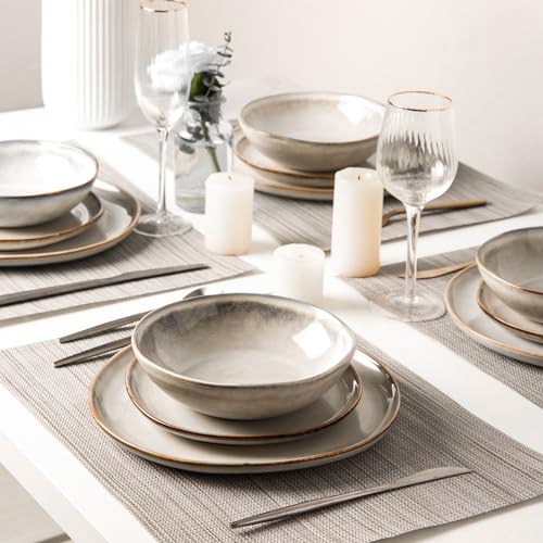 Ceramic Dinnerware Sets for 8 (Cappuccino / Service for 8(24Pcs))