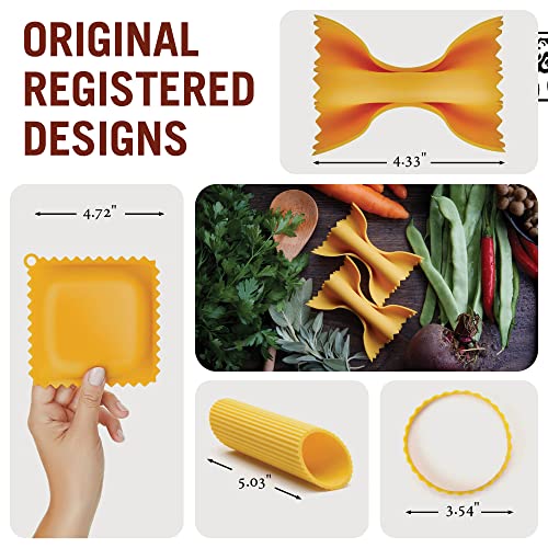 Pasta Grande Fun Pasta Shaped Silicone Kitchen Tools in a Gift Box (Pasta Grande)
