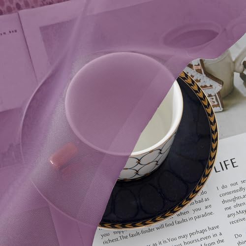 Plum Sheer Curtains (Plum / 42"W x 78"L (Pack of 2))