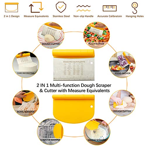 Rolling Pin Rolling Pins Thickness Rings and Silicone Baking Pastry Mat Set