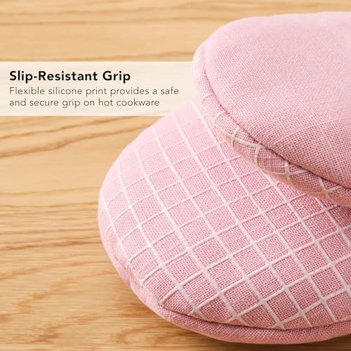 Gourmet Series Gridlines Mini Oven Mitts 2 (Dried Rose)