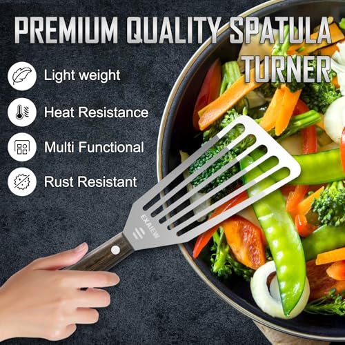2 Pcs Fish Spatula Stainless Steel (Silver)