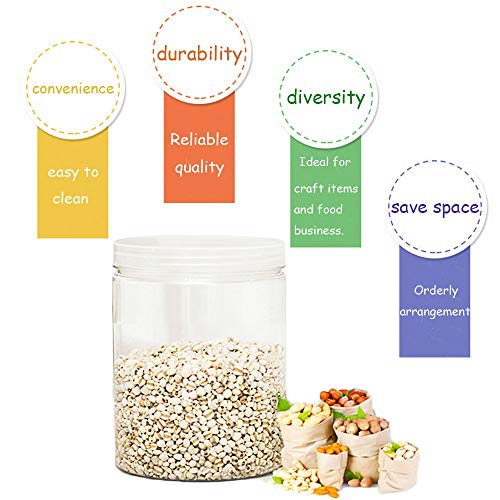 15 Pack 6oz Clear Plastic Jars Wide