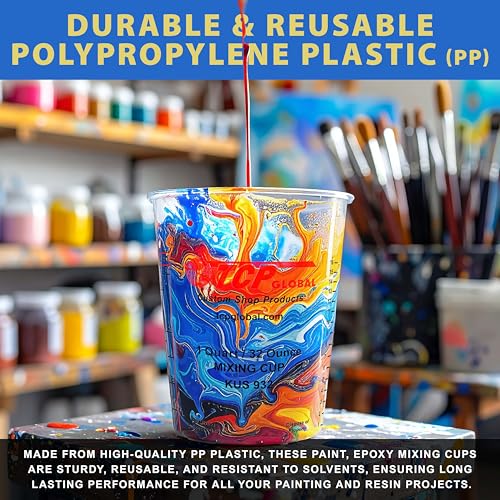 Paint Mixing Cups (36 Cups + 12 Lids)