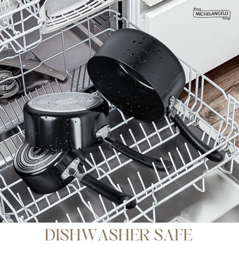 Nonstick Saucepan with Lid (Black / 1QT)