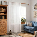 Patio White Curtains for Sliding Door (100"W x 90"L (Pack of 1) / Pure White)
