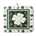 Patrick Clovers Dish Drying Mat 16"x18" Lucky Shamrock Spring Leaf Dish Drainer Mats Green Black Buffalo Plaids Absorbent Microfiber Dish Drying Pad for Kitchen Countertop Small Decor (18" x 16")