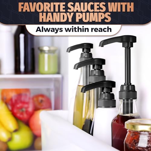 8 Pcs Coffee Syrup Pump (Black 8-pack)