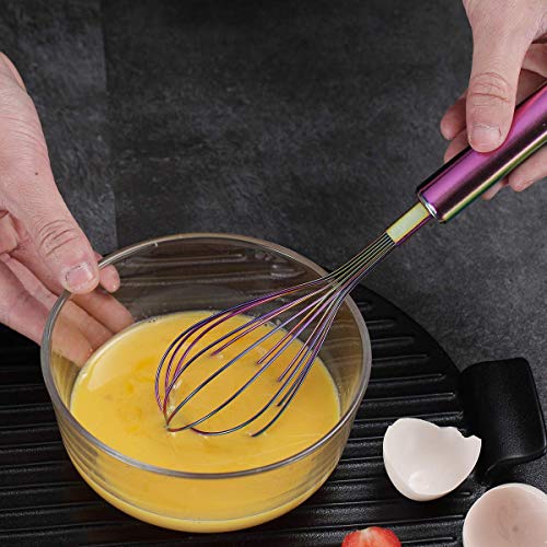 Rainbow Whisk Pack of 3 Stainless Steel 8" (7. Rainbow)