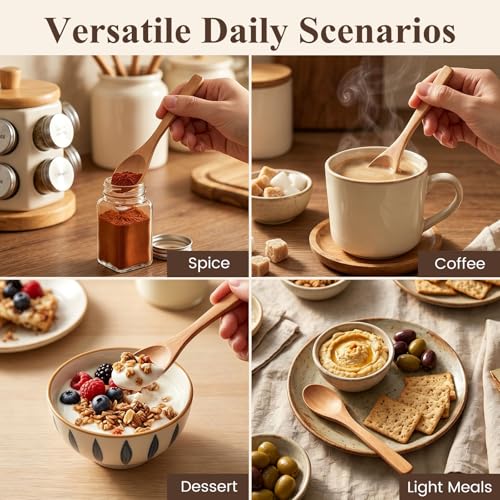 Small Wooden Spoons (Light Brown Spoons)