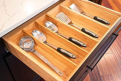Bamboo Kitchen Utensils Organizer (13 x 17 inch (3 Slots))